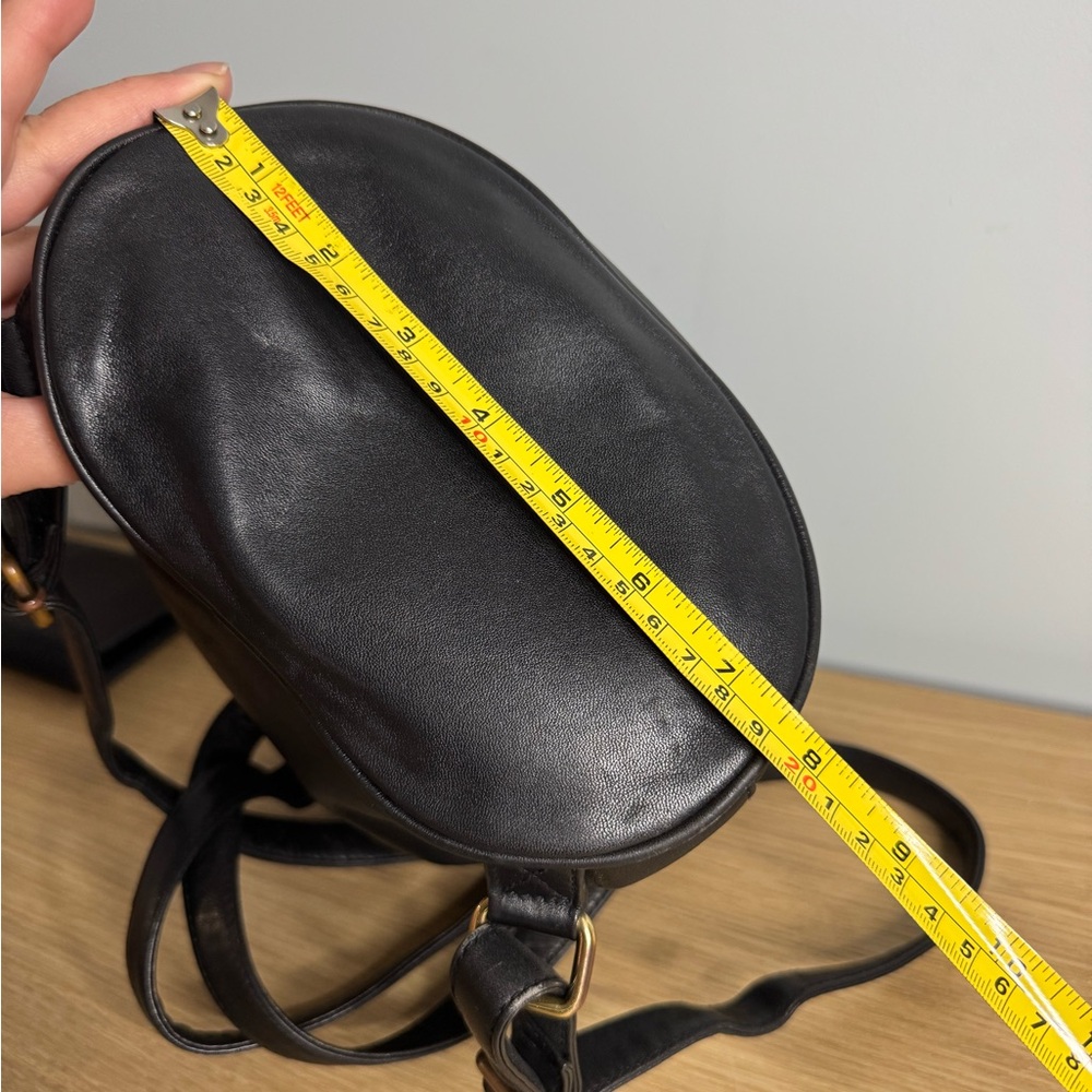 Ralph Lauren Black Leather Drawstring Backpack - Picture 10 of 14